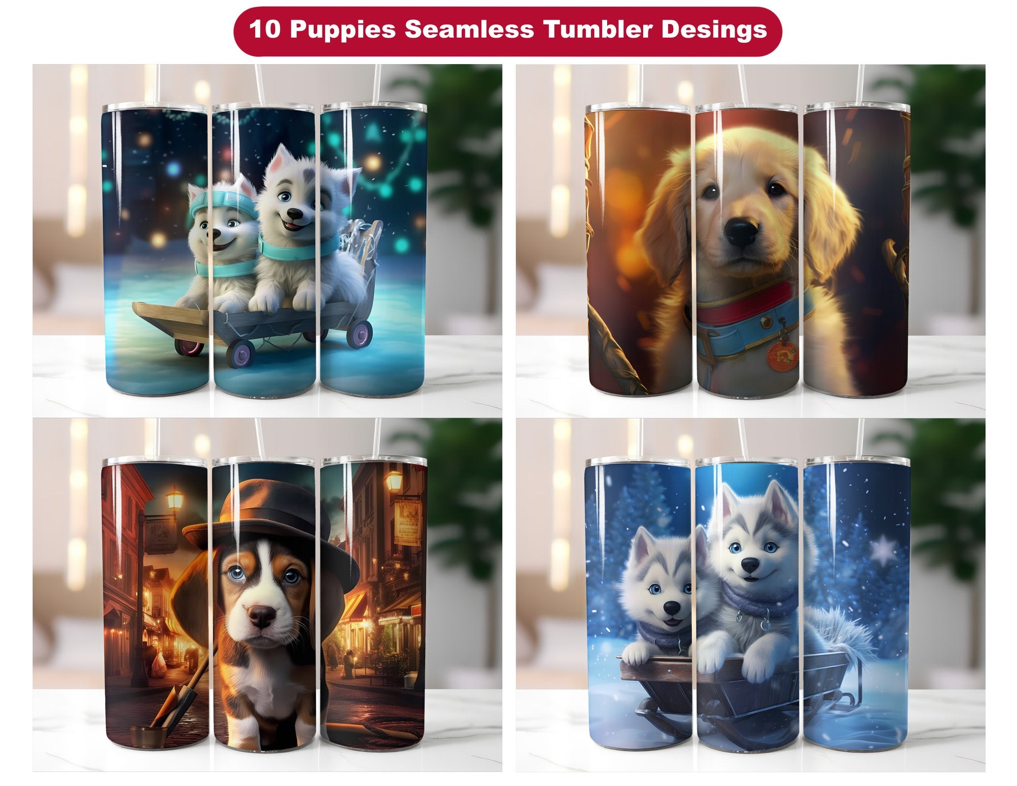 Puppies Tumbler Wrap - CraftNest