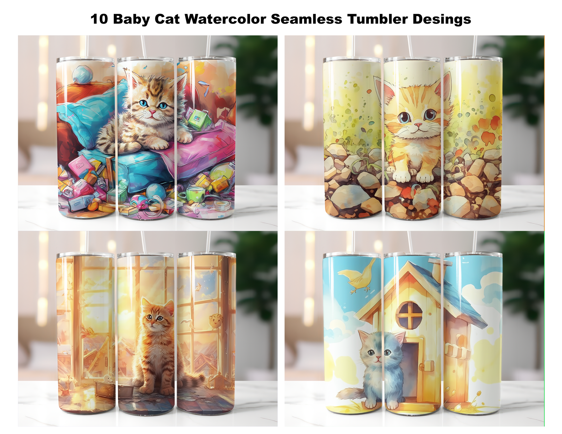 Cute Cats Tumbler Wrap - CraftNest