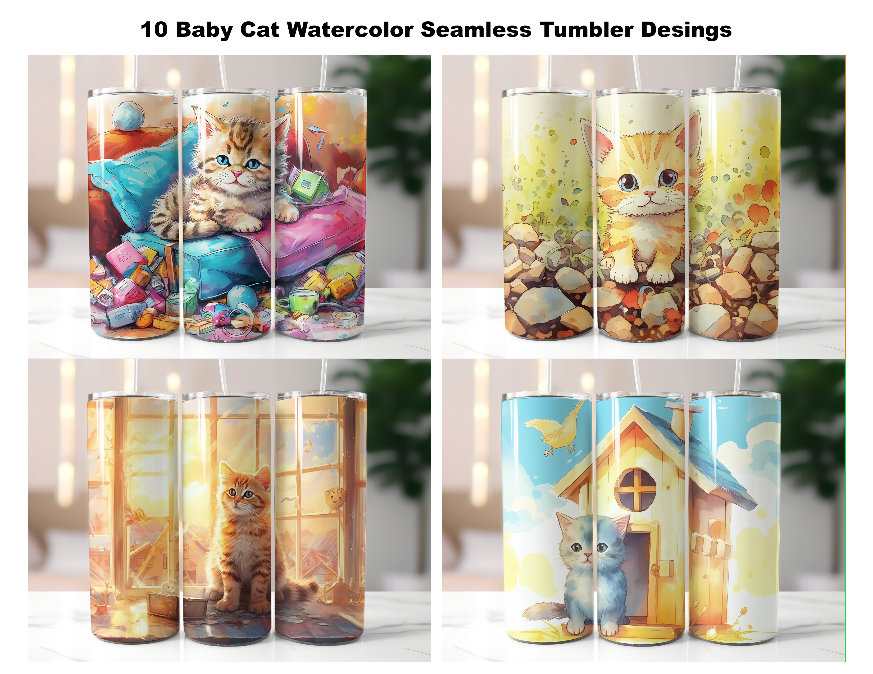 Cute Cats Tumbler Wrap - CraftNest