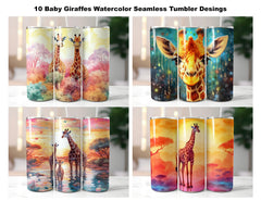 Baby Giraffes Tumbler Wrap - CraftNest
