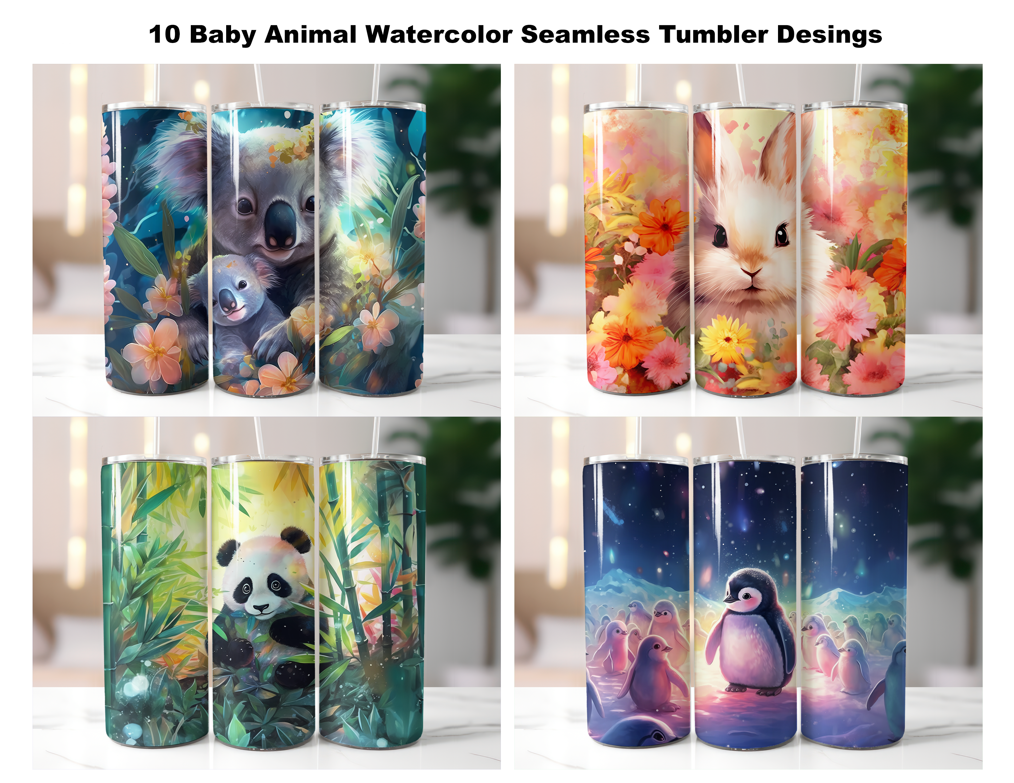 Cute Baby Animal Tumbler Wrap - CraftNest