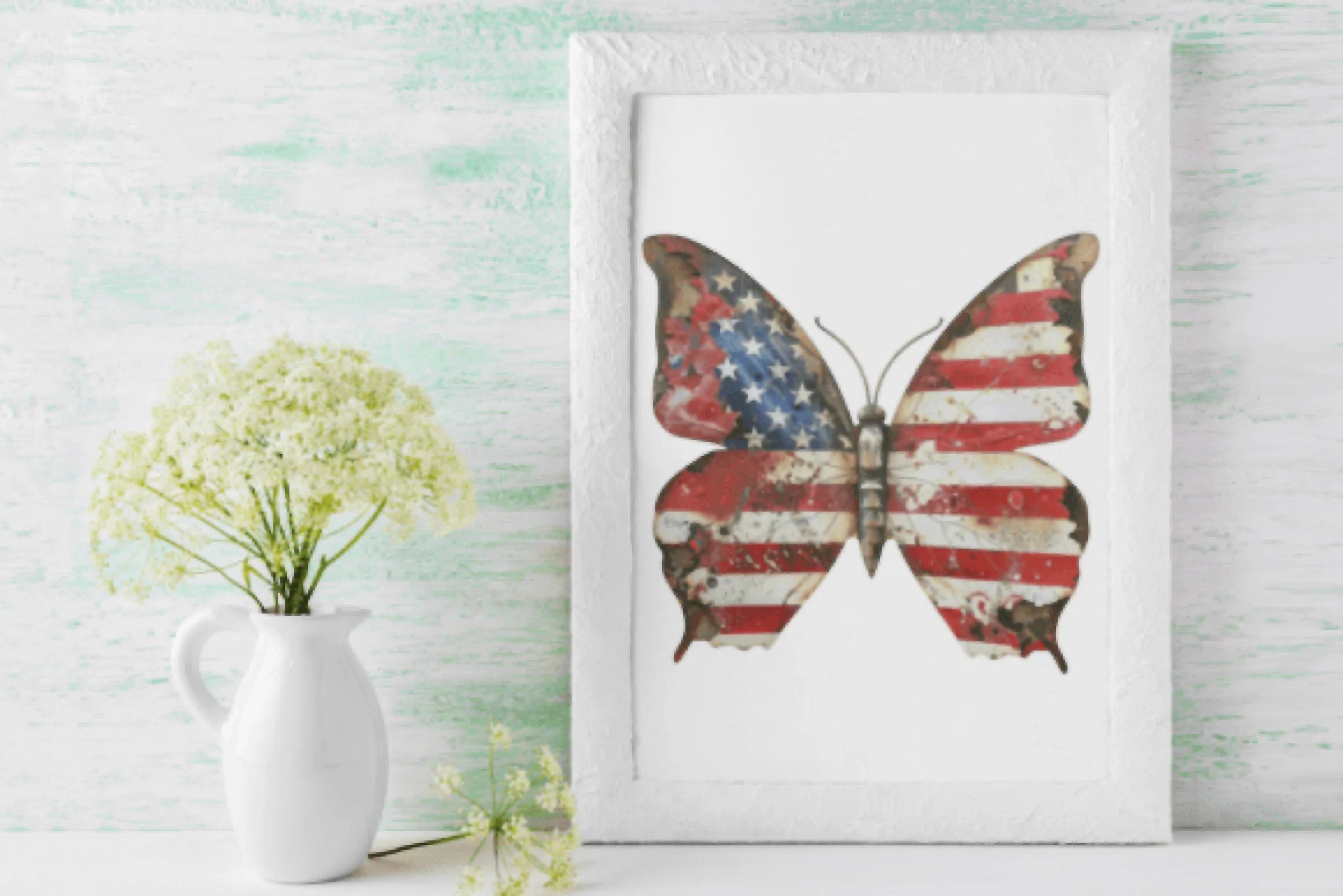 4th of July Floral Butterflies Clipart Bundle - CraftNest - Digital Crafting and Art