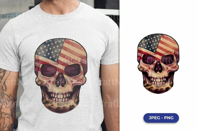 4th July Leopard Skull Clipart Bundle - CraftNest - Digital Crafting and Art