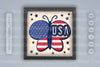 4th of July USA Butterfly Papercut SVG Bundle