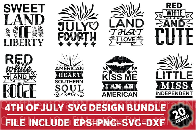 4th of July Design Bundle - CraftNest - Digital Crafting and Art
