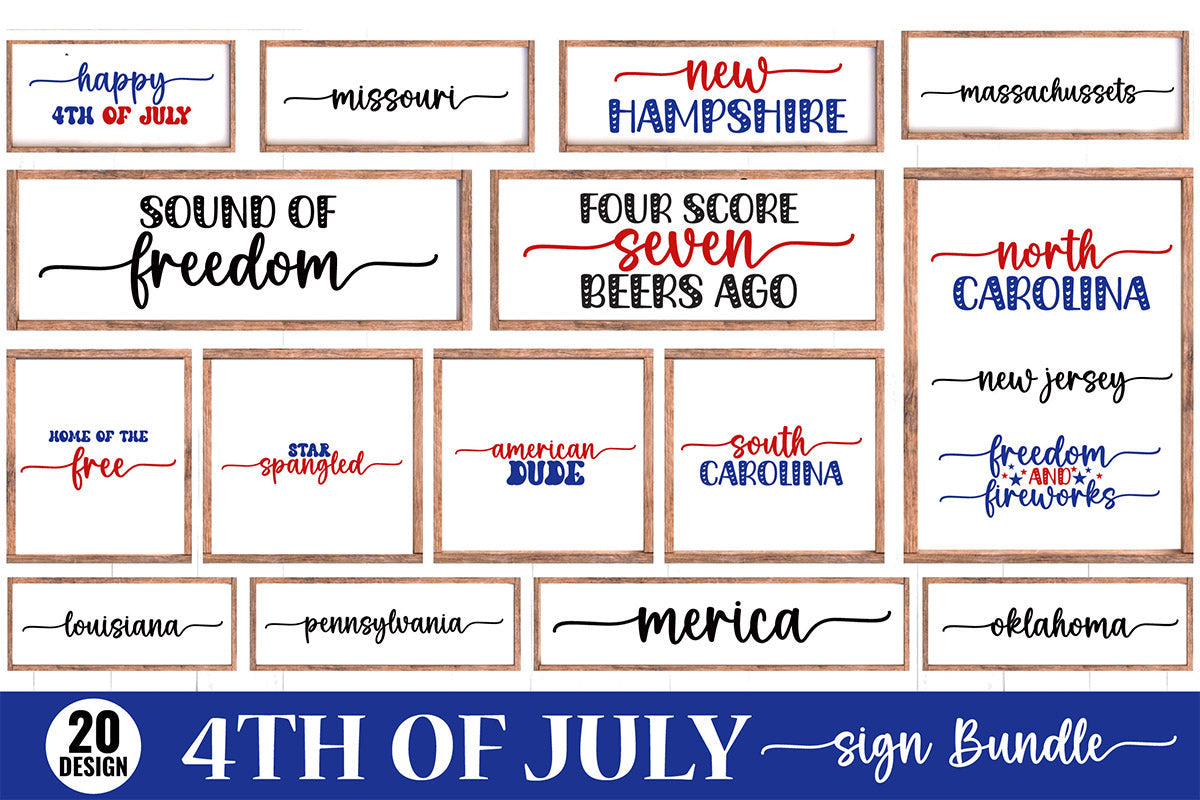 4th Of July Sign Bundle 2