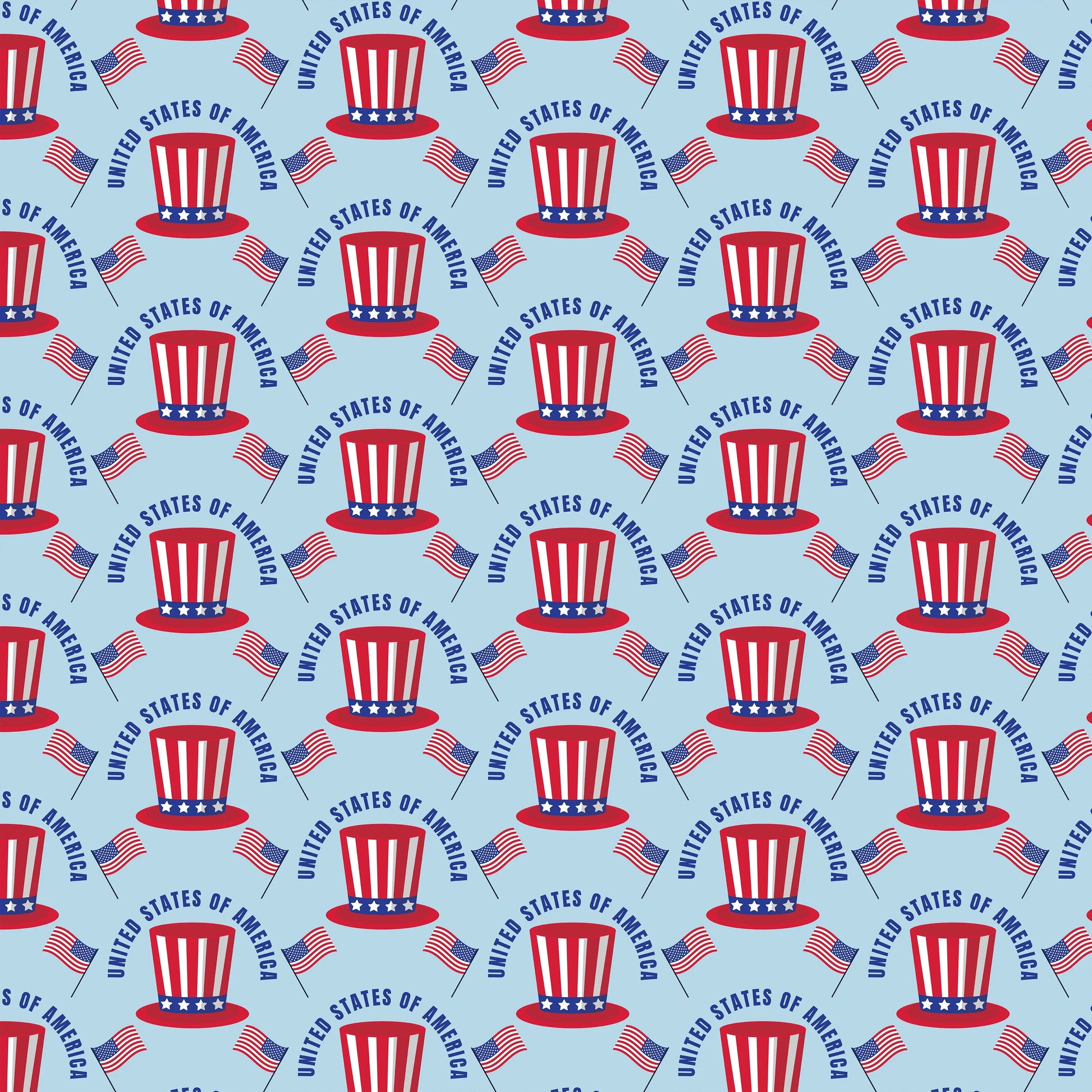 4th of July Seamless Digital Paper - CraftNest - Digital Crafting and Art
