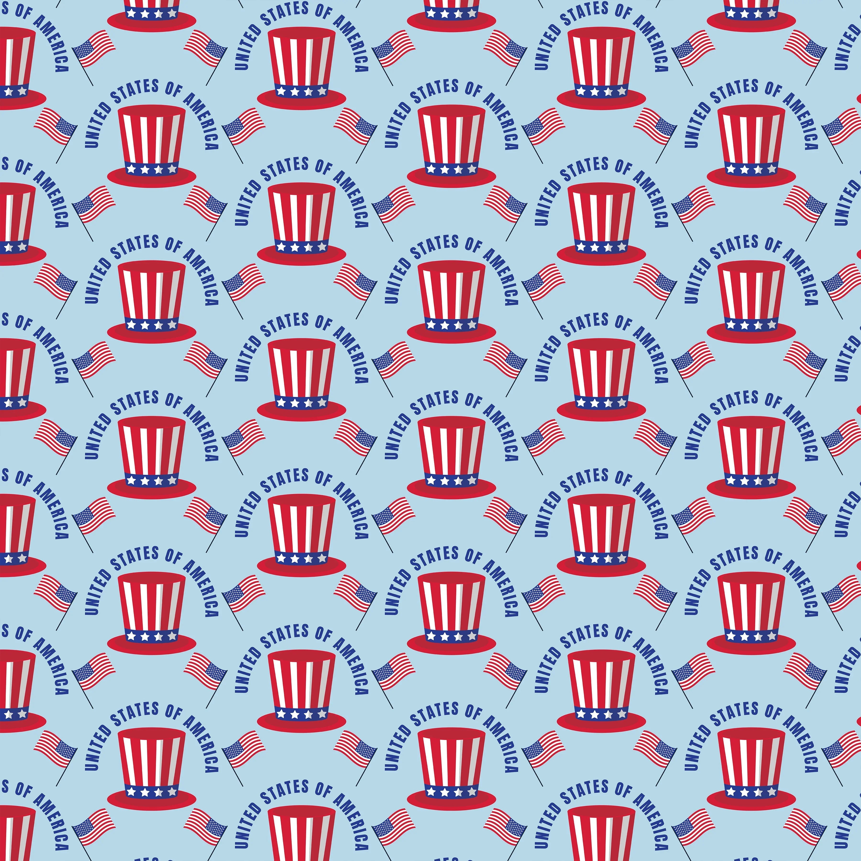 4th of July Seamless Digital Paper - CraftNest - Digital Crafting and Art