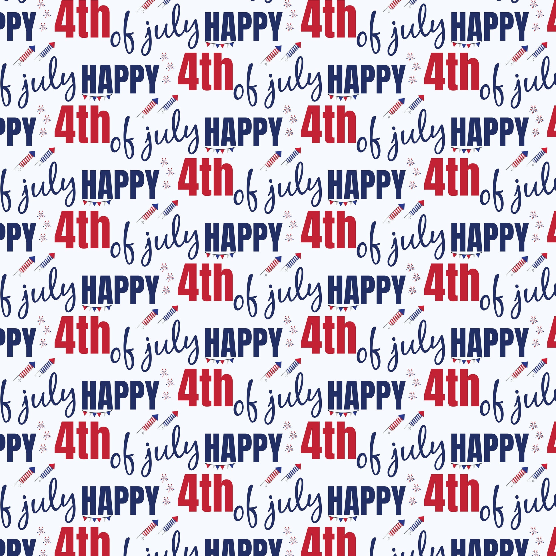 4th of July Seamless Digital Paper - CraftNest - Digital Crafting and Art