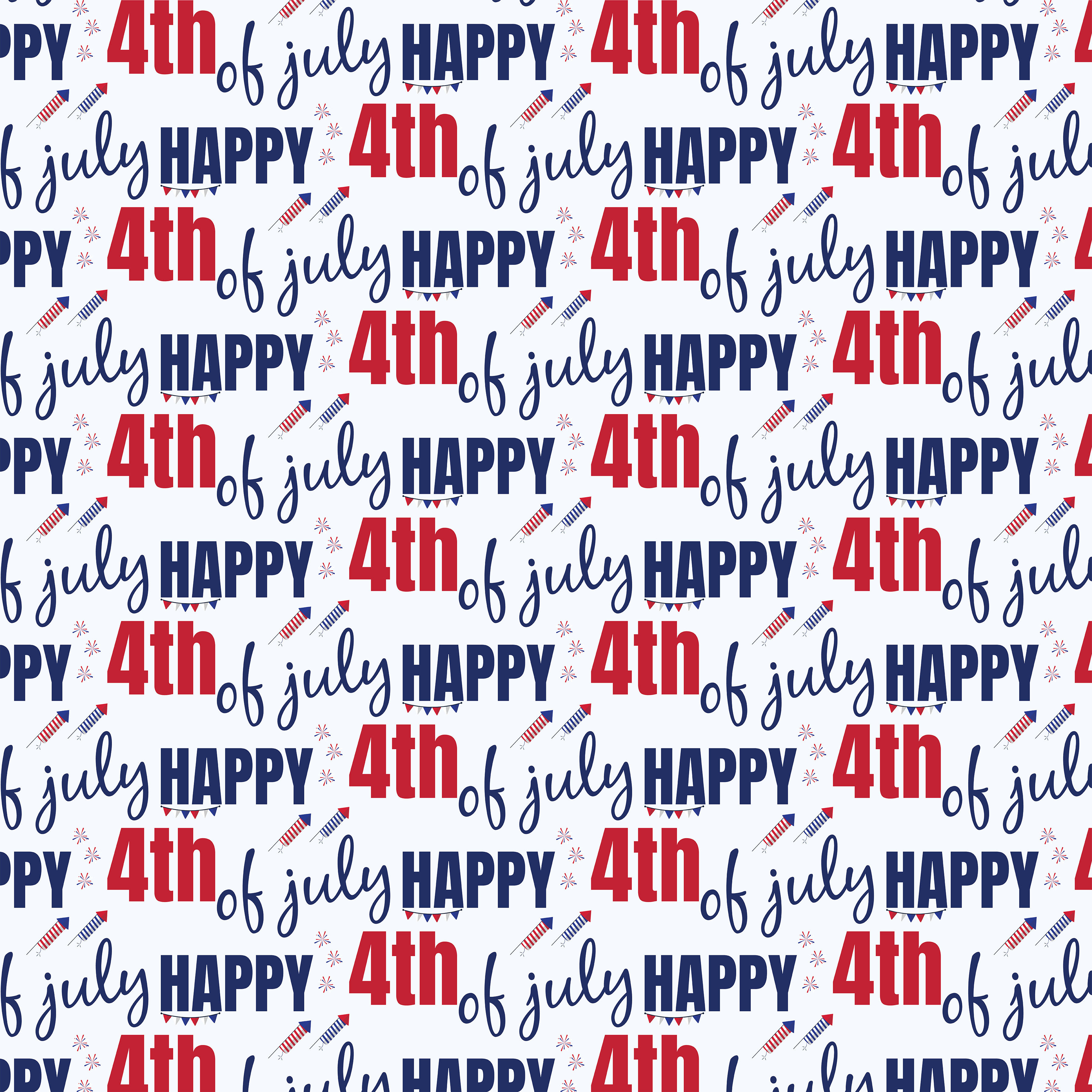 4th of July Seamless Digital Paper - CraftNest - Digital Crafting and Art
