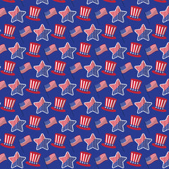 4th of July Seamless Digital Paper - CraftNest - Digital Crafting and Art