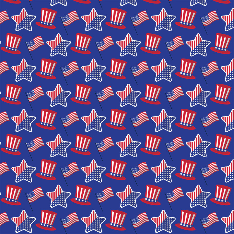 4th of July Seamless Digital Paper - CraftNest - Digital Crafting and Art