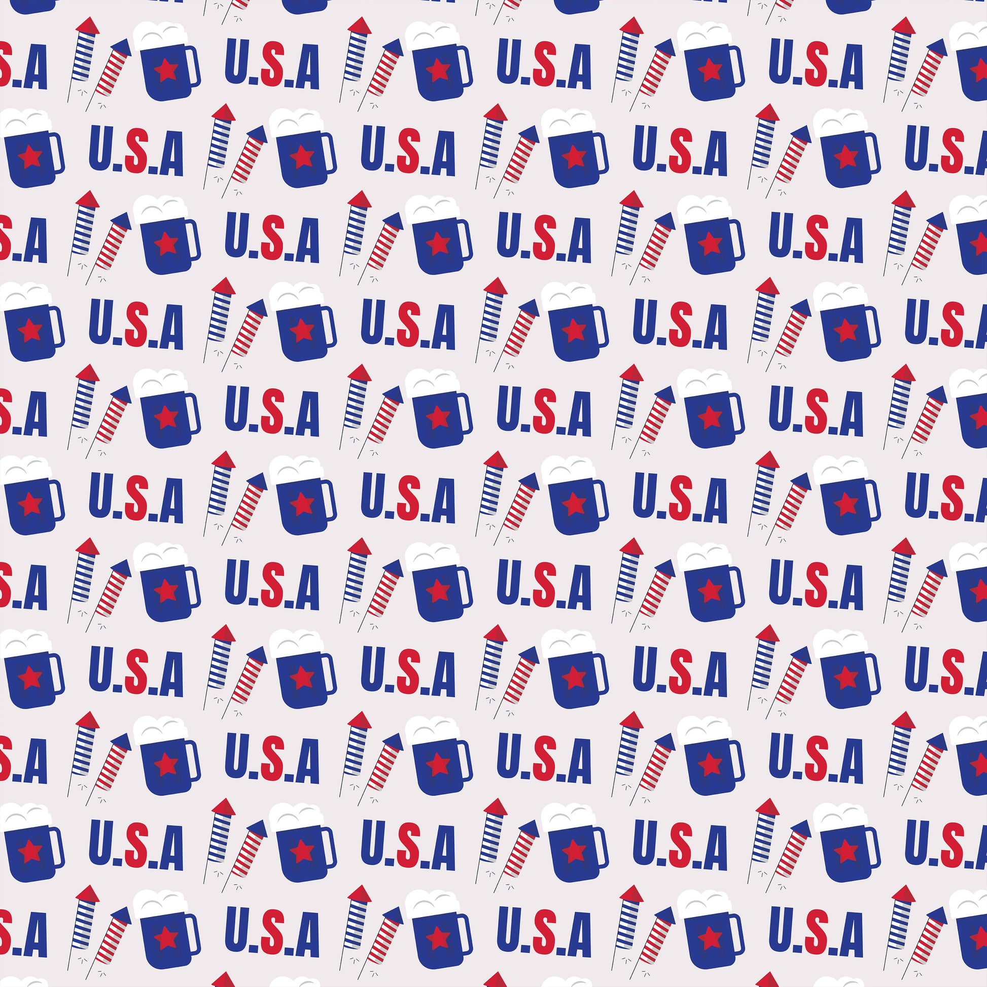 4th of July Seamless Digital Paper - CraftNest - Digital Crafting and Art