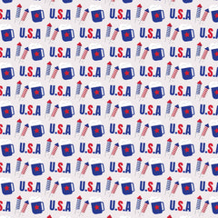 4th of July Seamless Digital Paper - CraftNest - Digital Crafting and Art