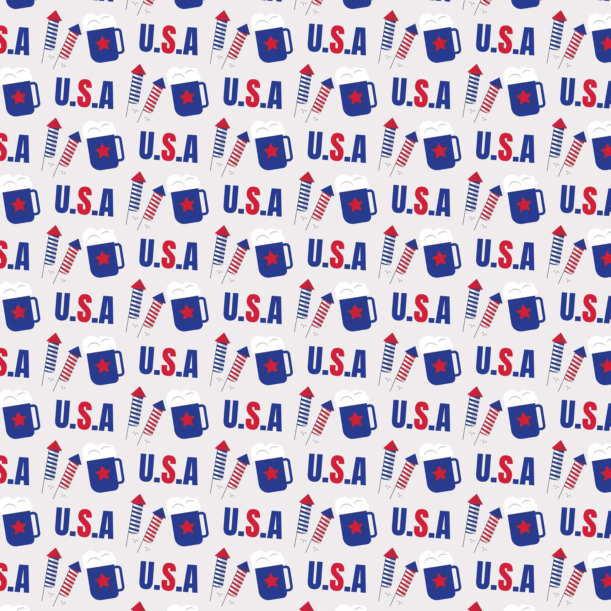 4th of July Seamless Digital Paper - CraftNest - Digital Crafting and Art