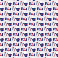 4th of July Seamless Digital Paper - CraftNest - Digital Crafting and Art