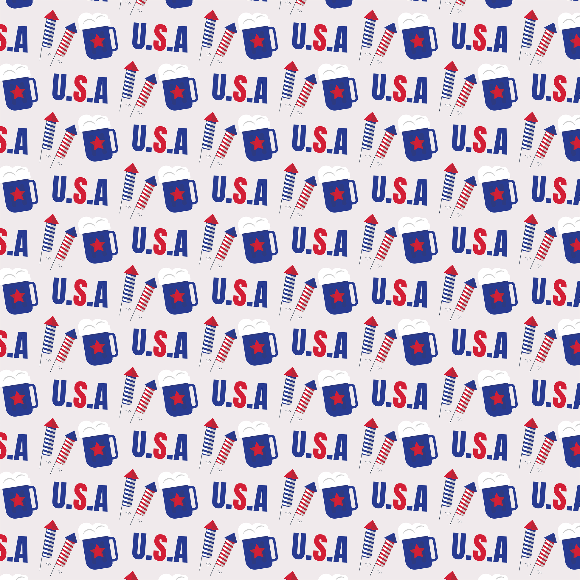 4th of July Seamless Digital Paper - CraftNest - Digital Crafting and Art