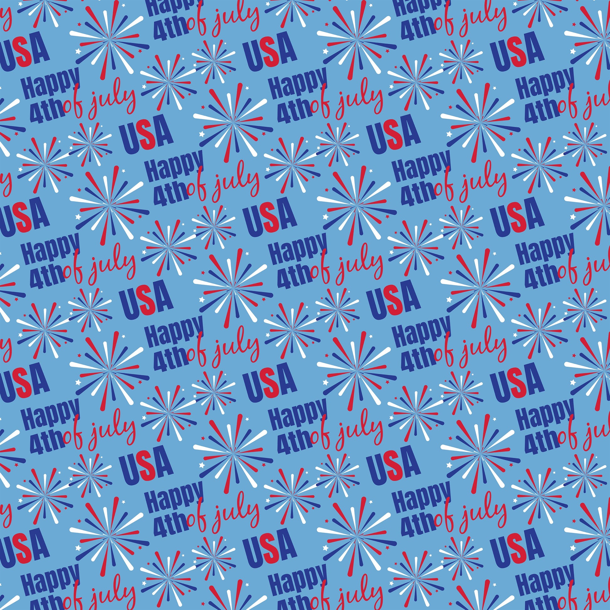 4th of July Seamless Digital Paper - CraftNest - Digital Crafting and Art