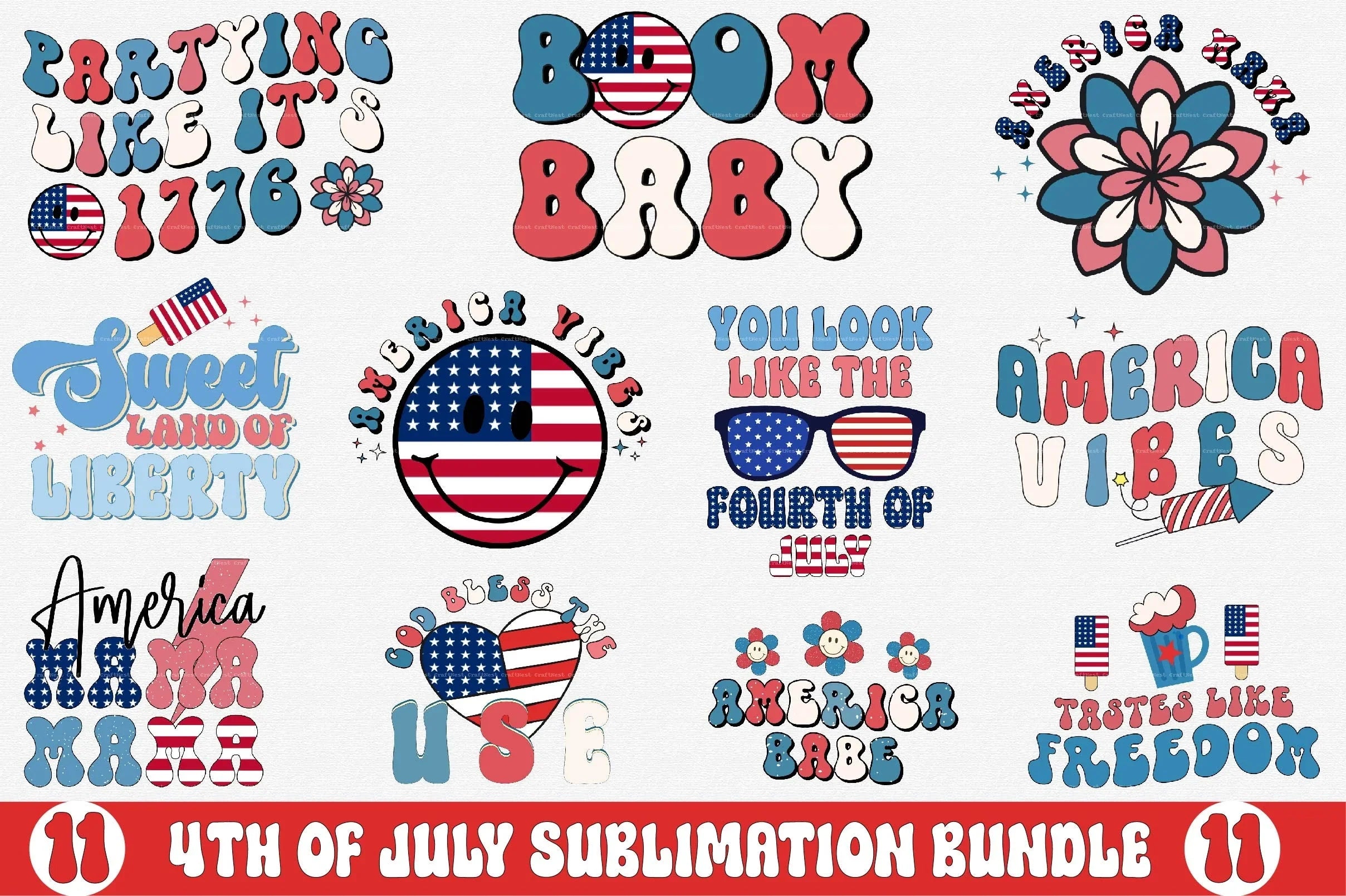 4th of July Clipart Bundle