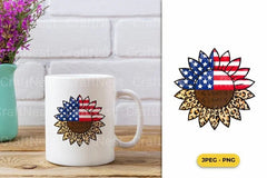 4th of July Sunflower Leopard Skin Clipart Bundle - CraftNest - Digital Crafting and Art