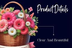 Mother's Day Basket Of Flowers Clipart Bundle - CraftNest - Digital Crafting and Art