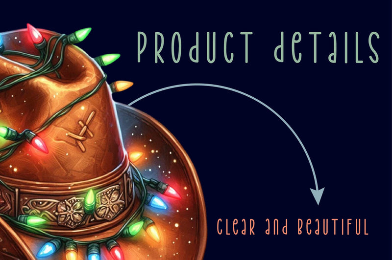 Christmas Cowboy Hat Clipart Bundle - CraftNest - Digital Crafting and Art