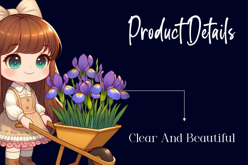 Little Cute Girl And Flowers Clipart Bundle - CraftNest - Digital Crafting and Art