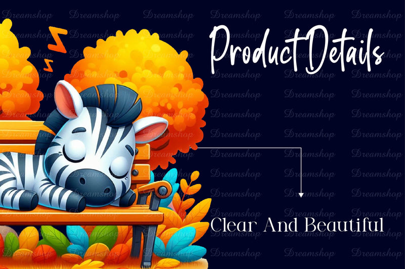 Autumn Cute Zebra Set Clipart Bundle - CraftNest - Digital Crafting and Art