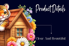 Cute Spring Tiger Clipart Bundle - CraftNest - Digital Crafting and Art