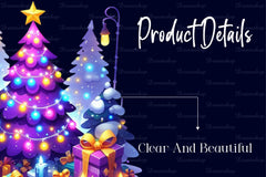 Purple Christmas Tree Clipart Bundle - CraftNest - Digital Crafting and Art