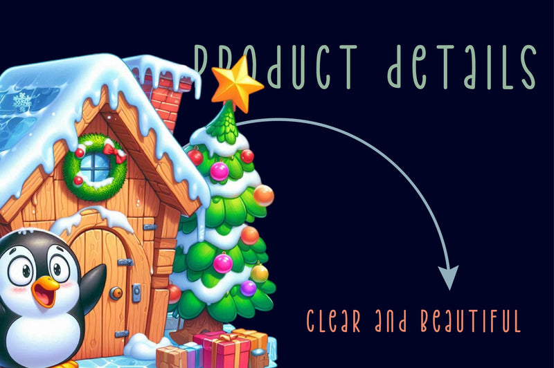 Christmas Funny Penguin House Clipart Bundle - CraftNest - Digital Crafting and Art