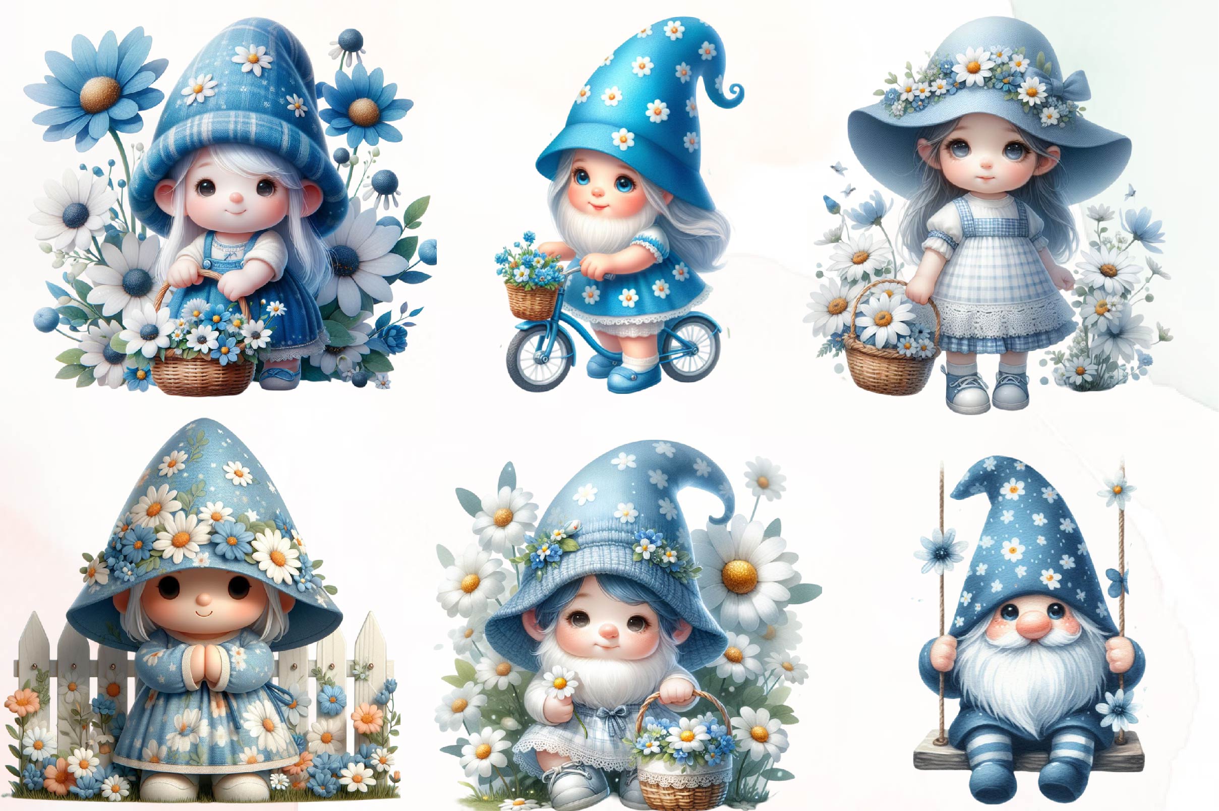 Spring Gnome Clipart Bundle - CraftNest - Digital Crafting and Art