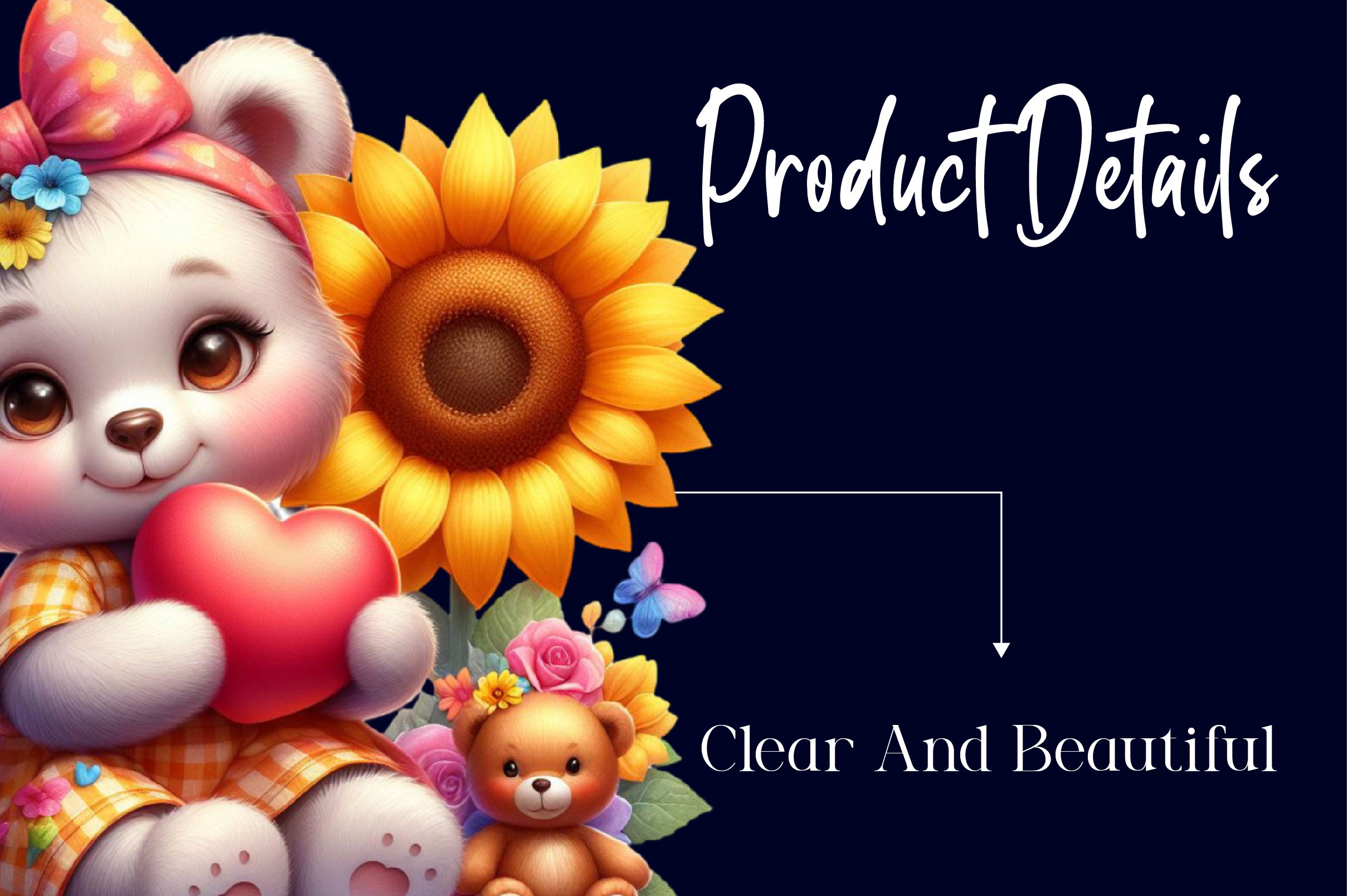 Sunflower Mama And Baby Bear Clipart Bundle - CraftNest - Digital Crafting and Art