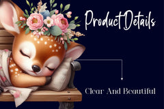 Cute Spring Deer Clipart Bundle 1 - CraftNest - Digital Crafting and Art