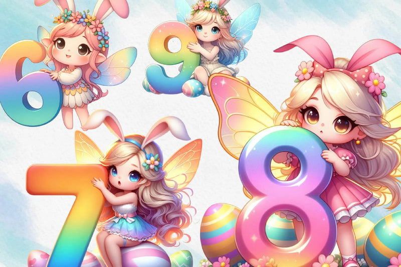 Easter Alphabet Fairy Clipart Bundle - CraftNest - Digital Crafting and Art