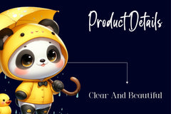 Funny Little Pandas Umbrella Clipart Bundle - CraftNest - Digital Crafting and Art
