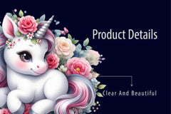 Cute Baby Unicorn Clipart Bundle - CraftNest - Digital Crafting and Art