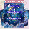 Zentangle & Monochrome Celestial Coloring Books Bundle