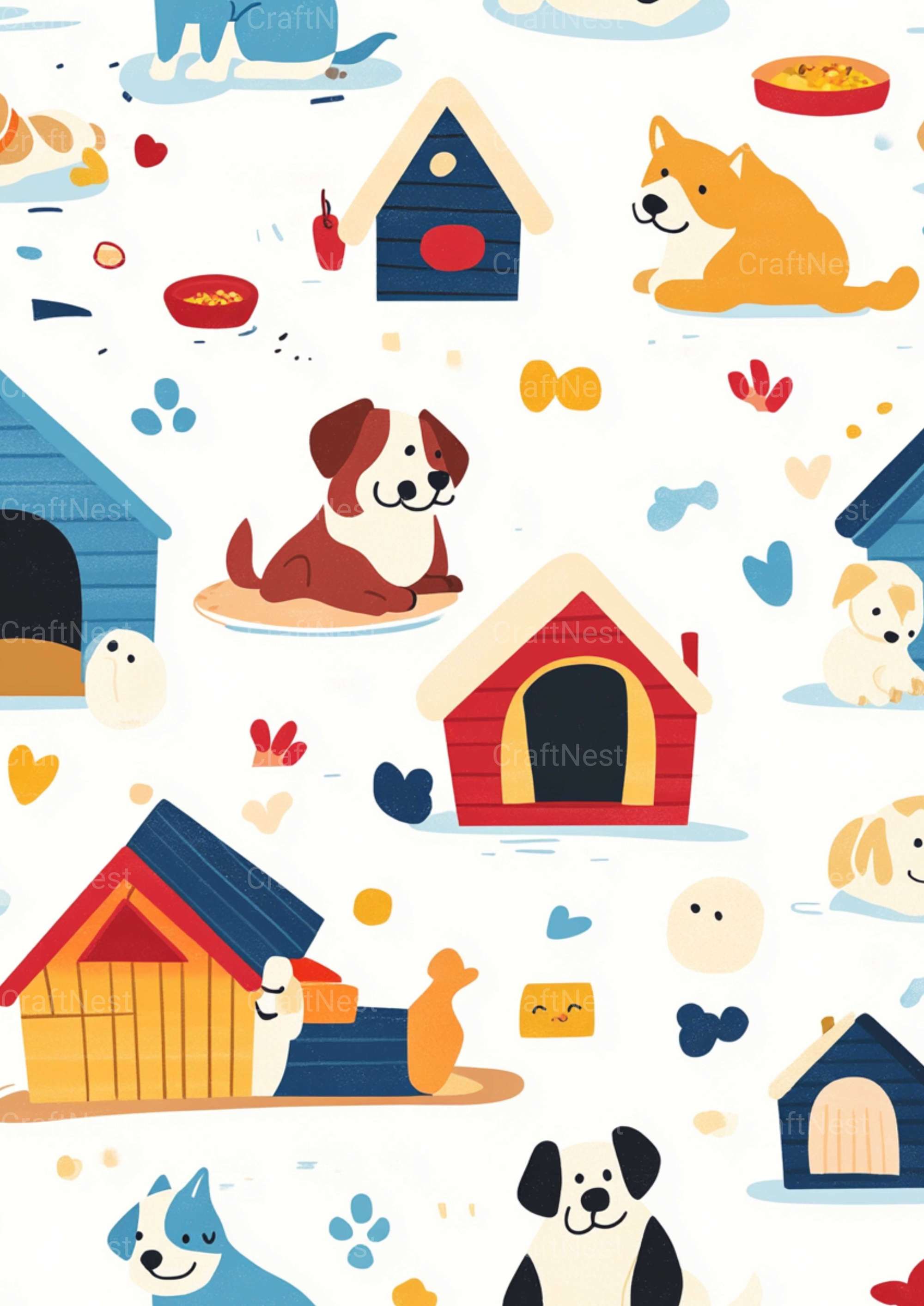 Dog Theme Texture Papers - CraftNest - Digital Crafting and Art