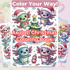 Axolotl Christmas Coloring Book Bundle - CraftNest - Digital Crafting and Art
