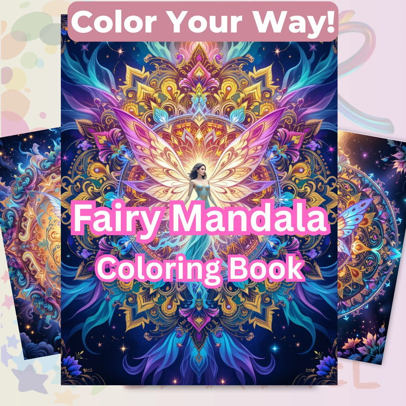 Fairy Mandala Coloring Book Bundle - CraftNest - Digital Crafting and Art