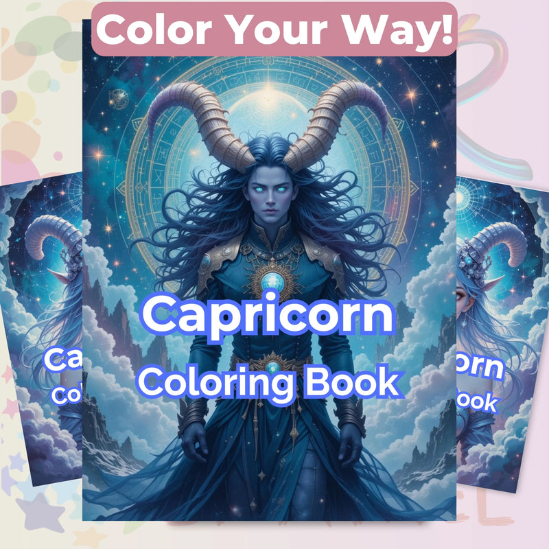 Capricorn Coloring Book Bundle - CraftNest - Digital Crafting and Art
