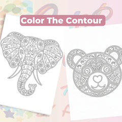 Zentangle & Monochrome Wild Animals Coloring Books Bundle - CraftNest - Digital Crafting and Art