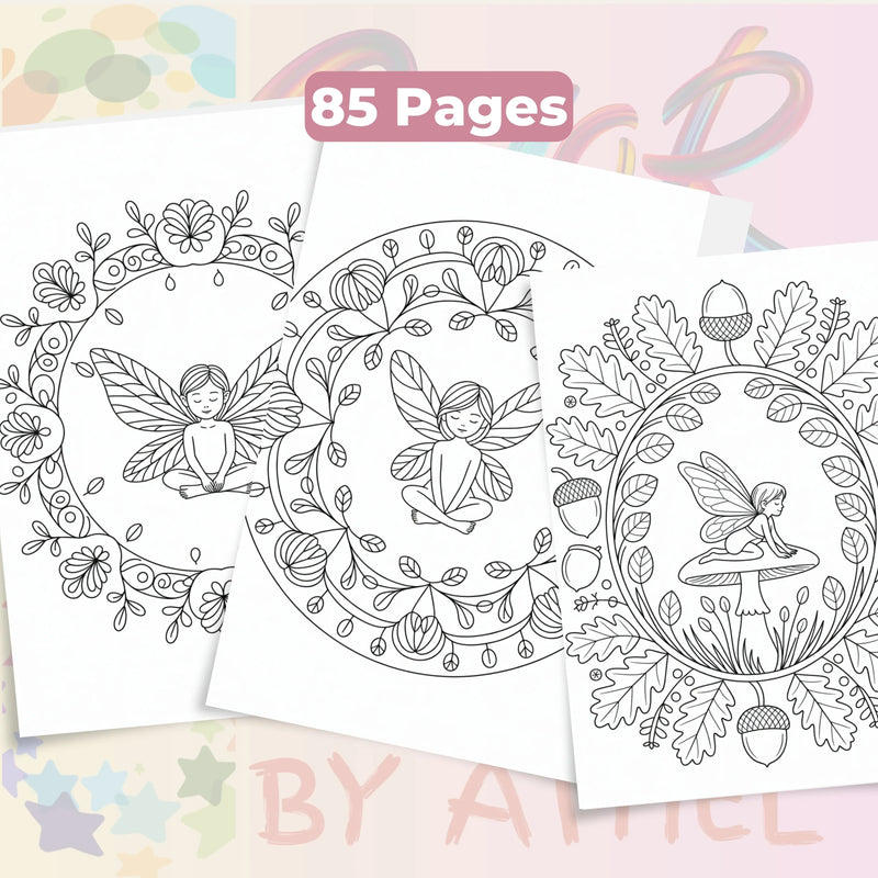 Fairy Mandala Coloring Book Bundle - CraftNest - Digital Crafting and Art