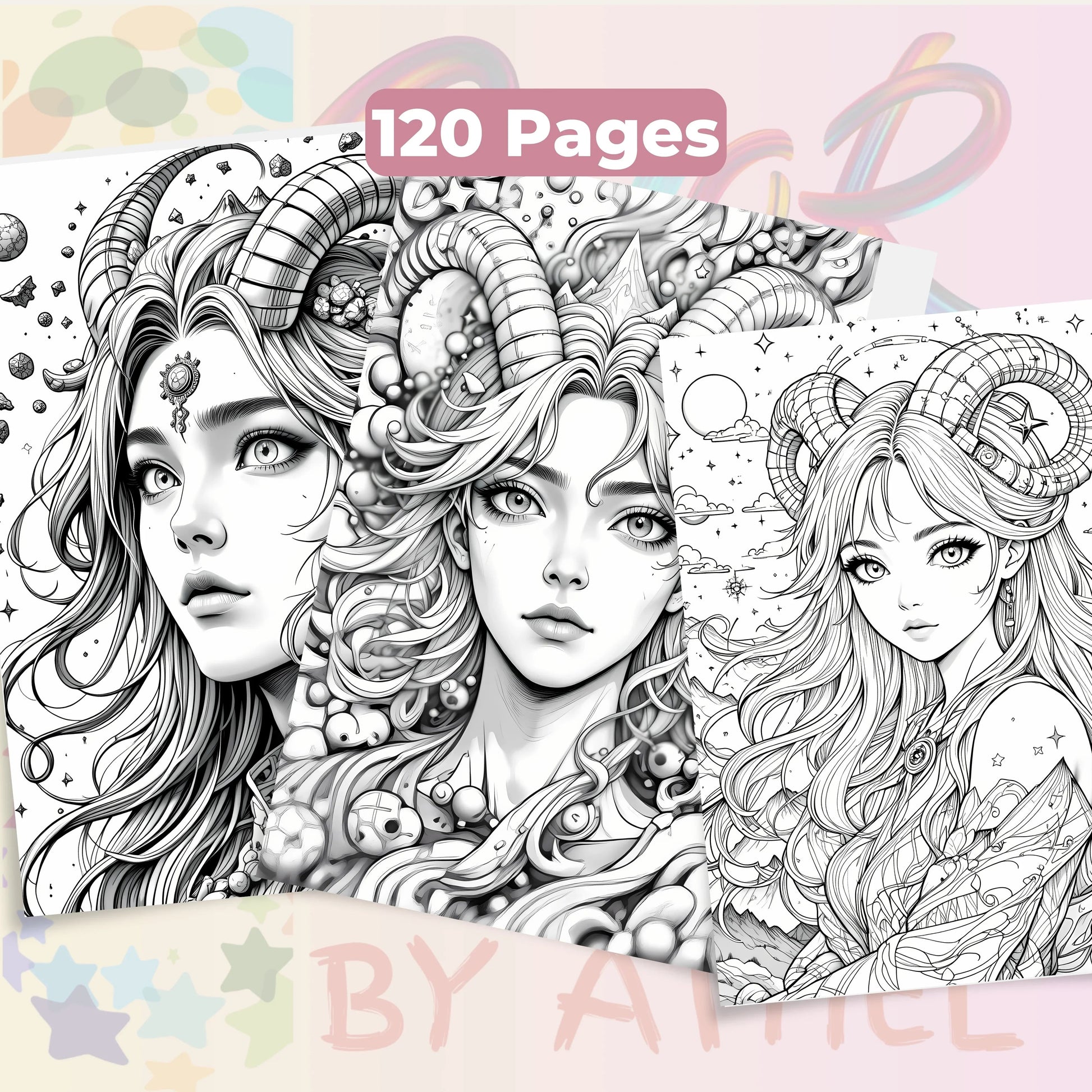 Capricorn Coloring Book Bundle - CraftNest - Digital Crafting and Art