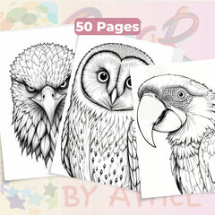 Bird Portraits Coloring Book Bundle - CraftNest - Digital Crafting and Art