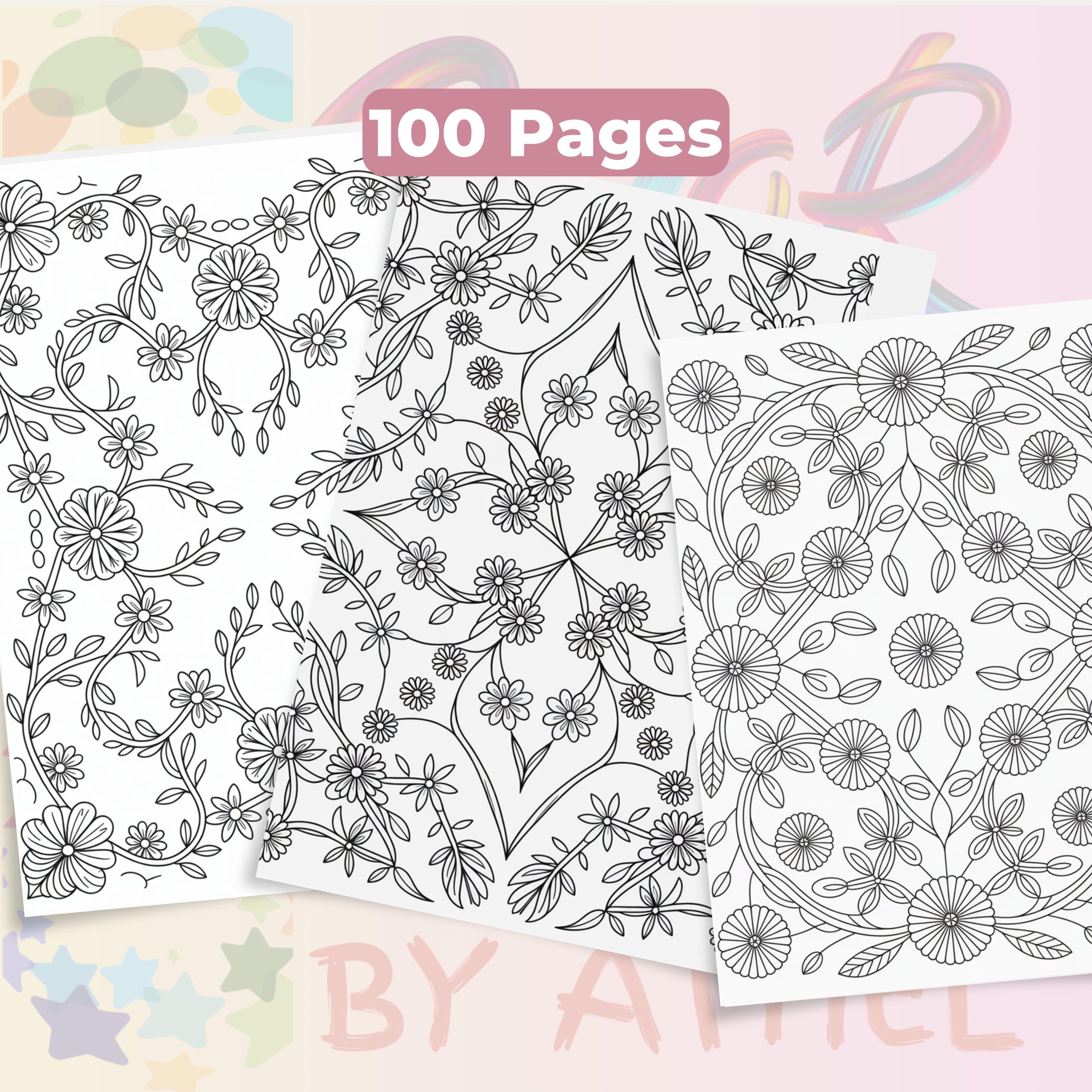 Nature Patterns Coloring Book Bundle