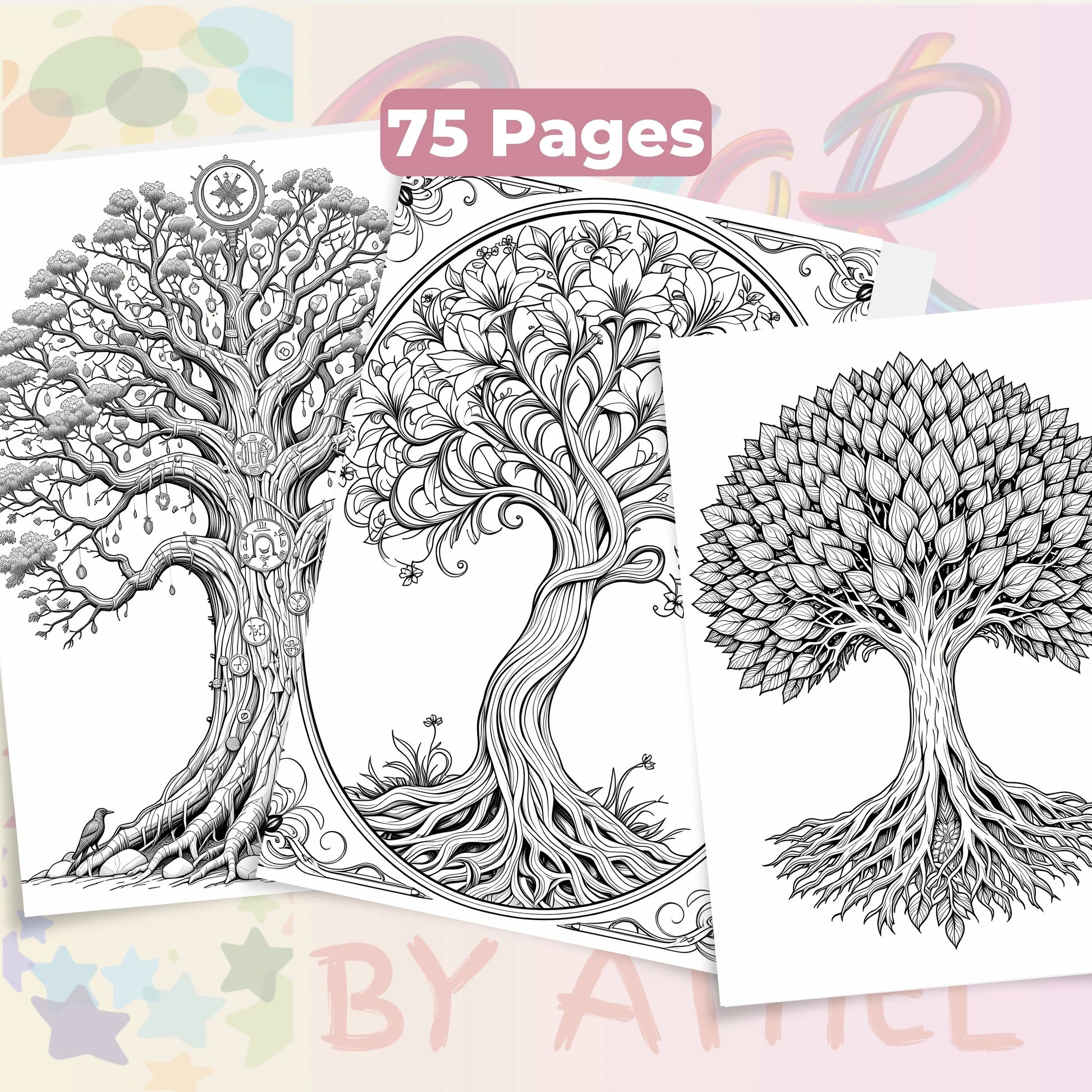 Tree of Life Coloring Book Bundle - CraftNest - Digital Crafting and Art