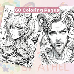 Capricorn Coloring Book Bundle - CraftNest - Digital Crafting and Art