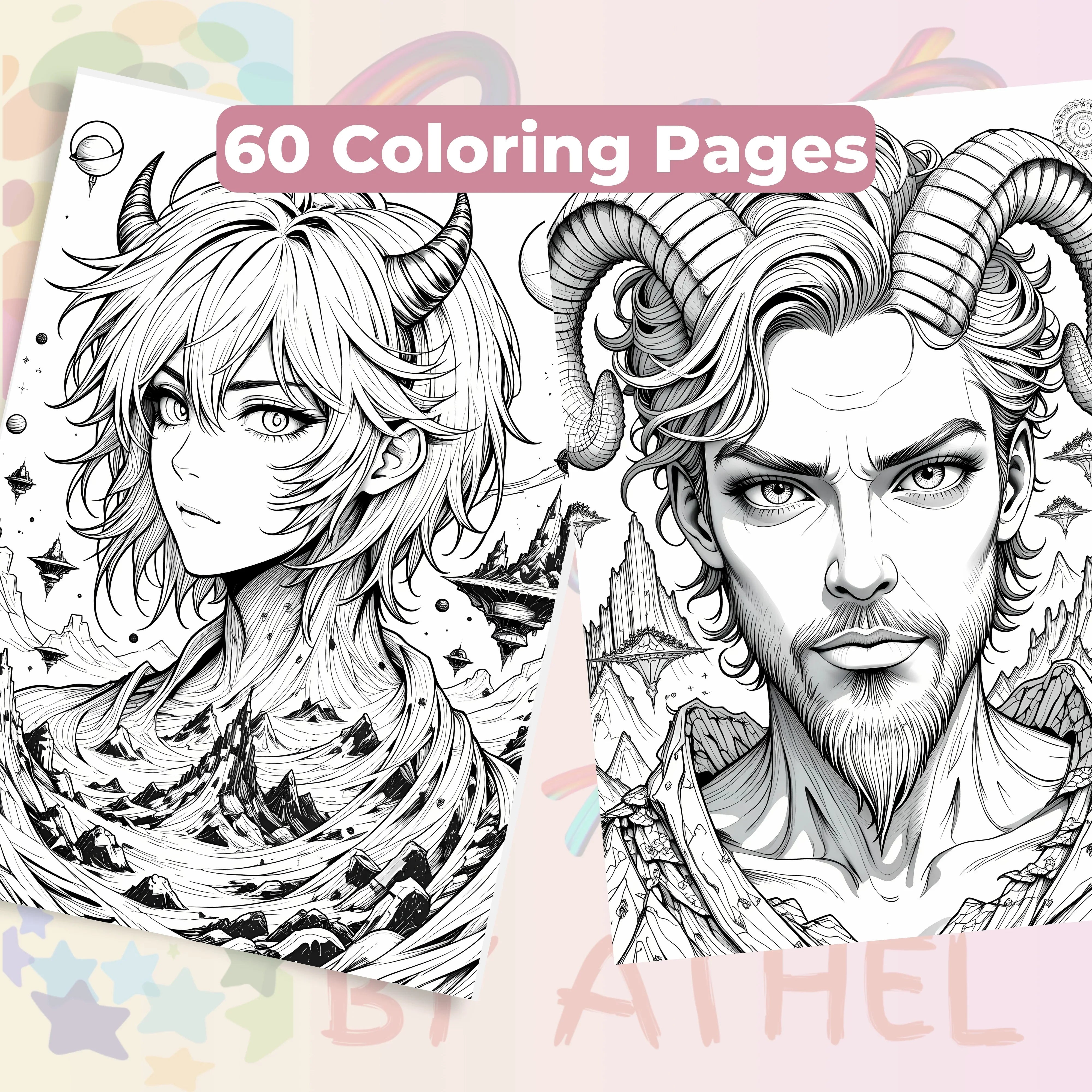Capricorn Coloring Book Bundle - CraftNest - Digital Crafting and Art